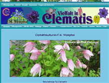 Tablet Screenshot of clematis-westphal.de